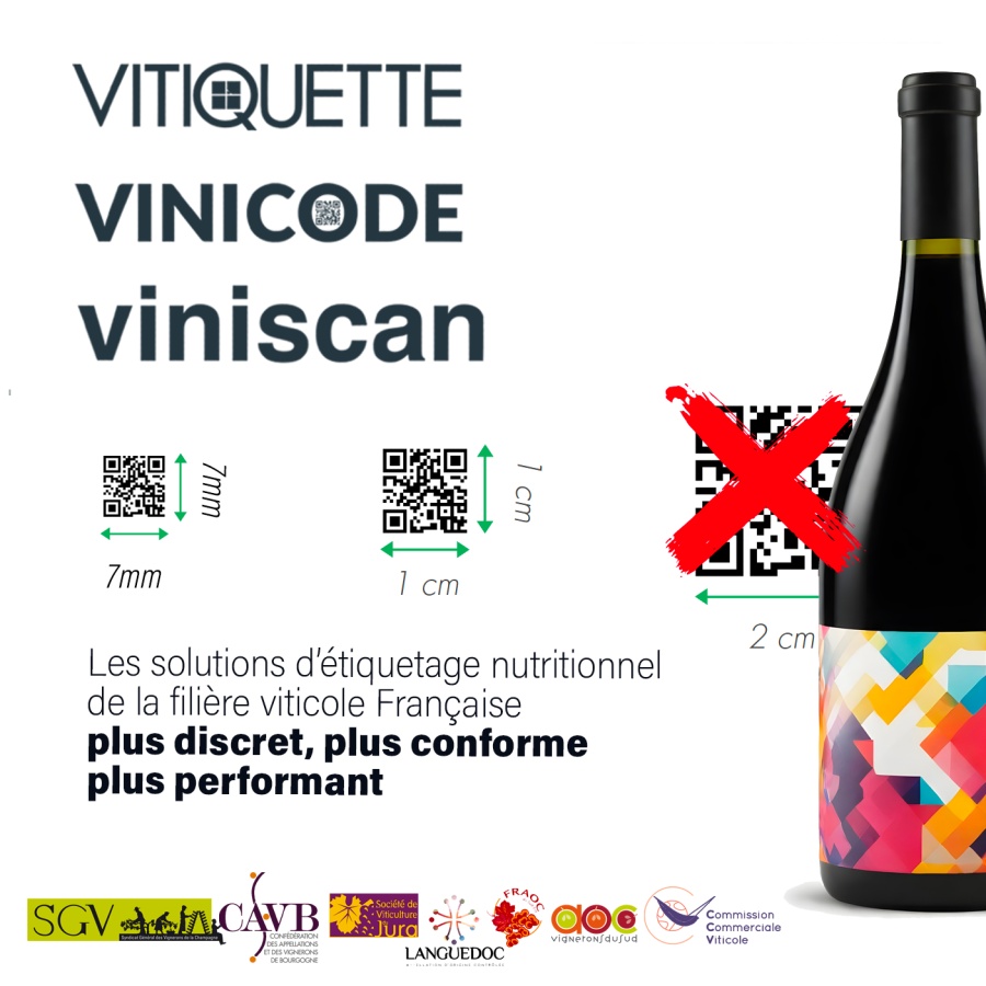 Le plus petit QRcode nutritionnel d\'Europe pour les bouteilles de vin
